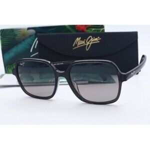 Maui Jim Little Bell MJ 860-11 Black Cat Eye Sunglasses Gray polarized Lens 55mm